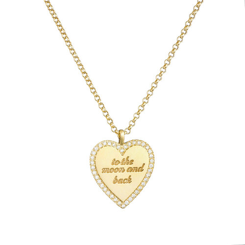 Love you Necklace | Yellow Gold Plated