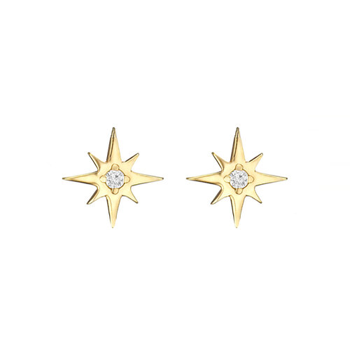 Star Earrings  | Yellow Gold Plated