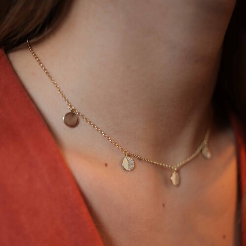 La Luna Necklace  | Yellow Gold Plated