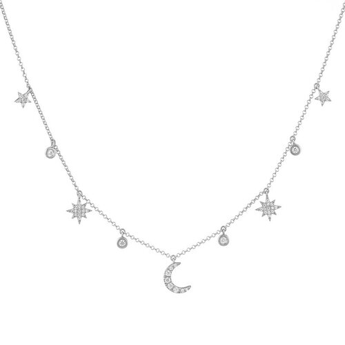 Calista Necklace | Rhodium Plated