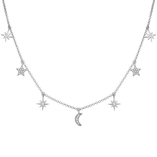 Moonlight Necklace  | Rhodium Plated