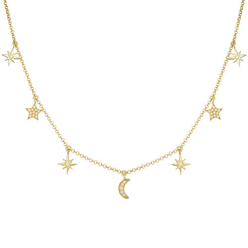 Moonlight Necklace  | Yellow Gold Plated