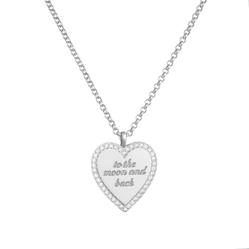 Love you Necklace | Rhodium Plated